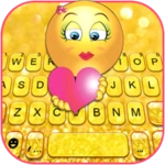 glitter emoji love android application logo